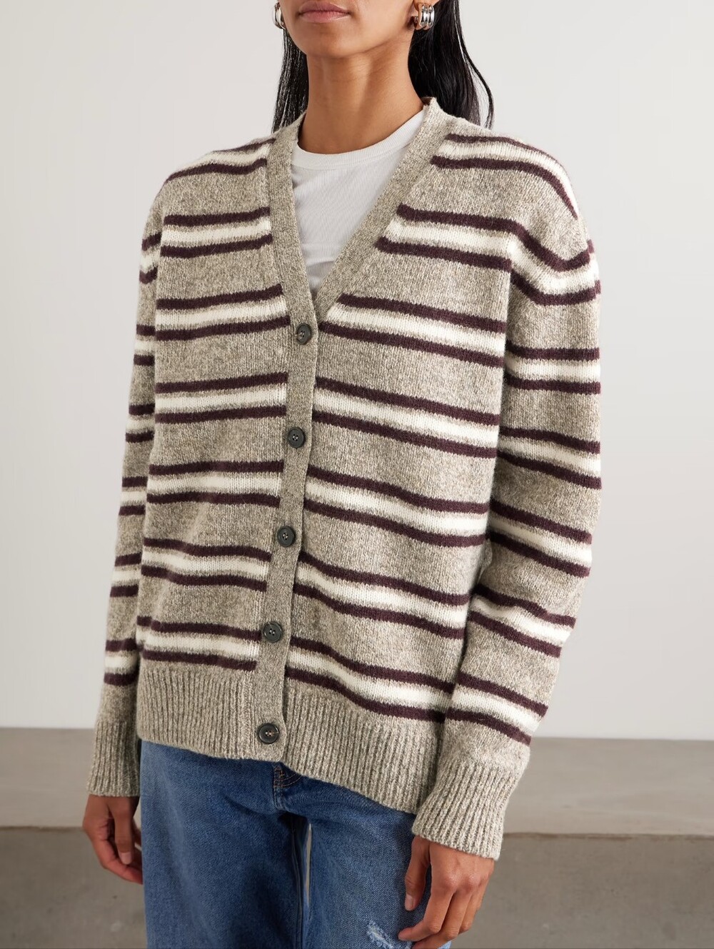 &daughter Shetland Stripe Cardigan size XL NWT